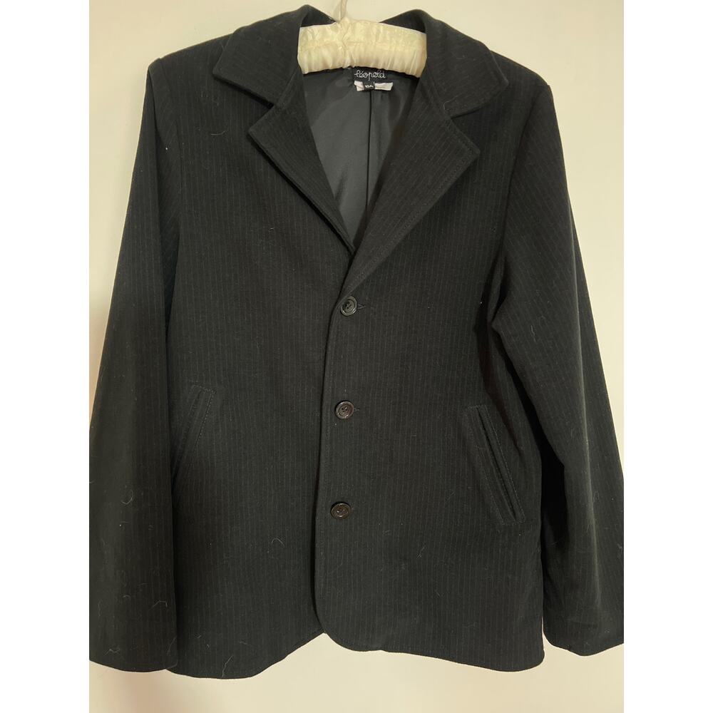 Leopold girl's lined navy velvet blazer, made in France 34 chest‎ (L)